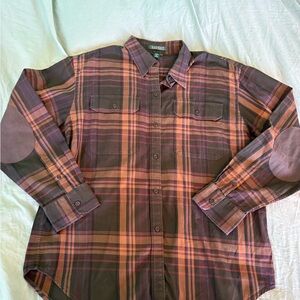 Ralph Lauren Plaid Shirt in Brown in Size Large